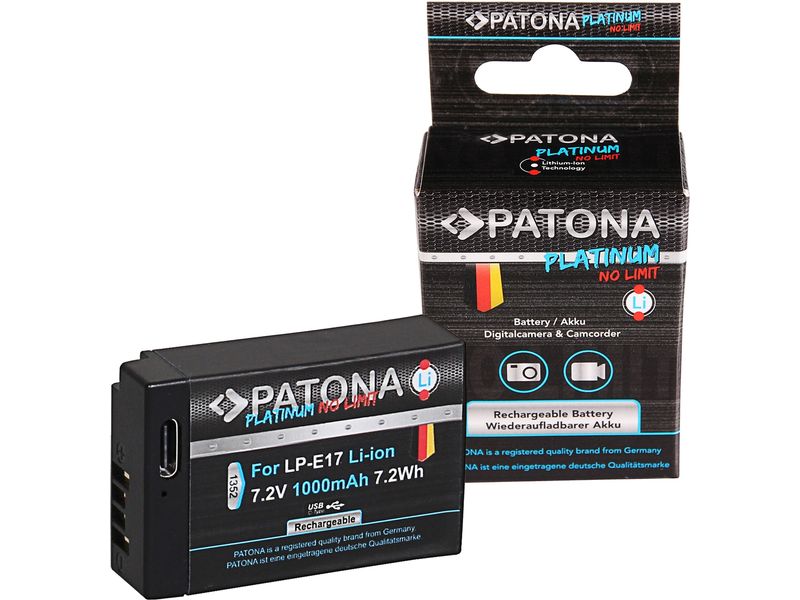 Patona Platinum Akku für Canon LP-E17 Platinum Batteriesatz für Canon