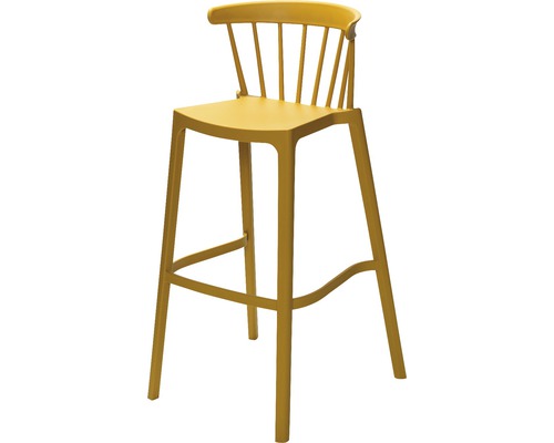 VEBA Windson barkruk, 103 cm hoog, geel, stapelbaar