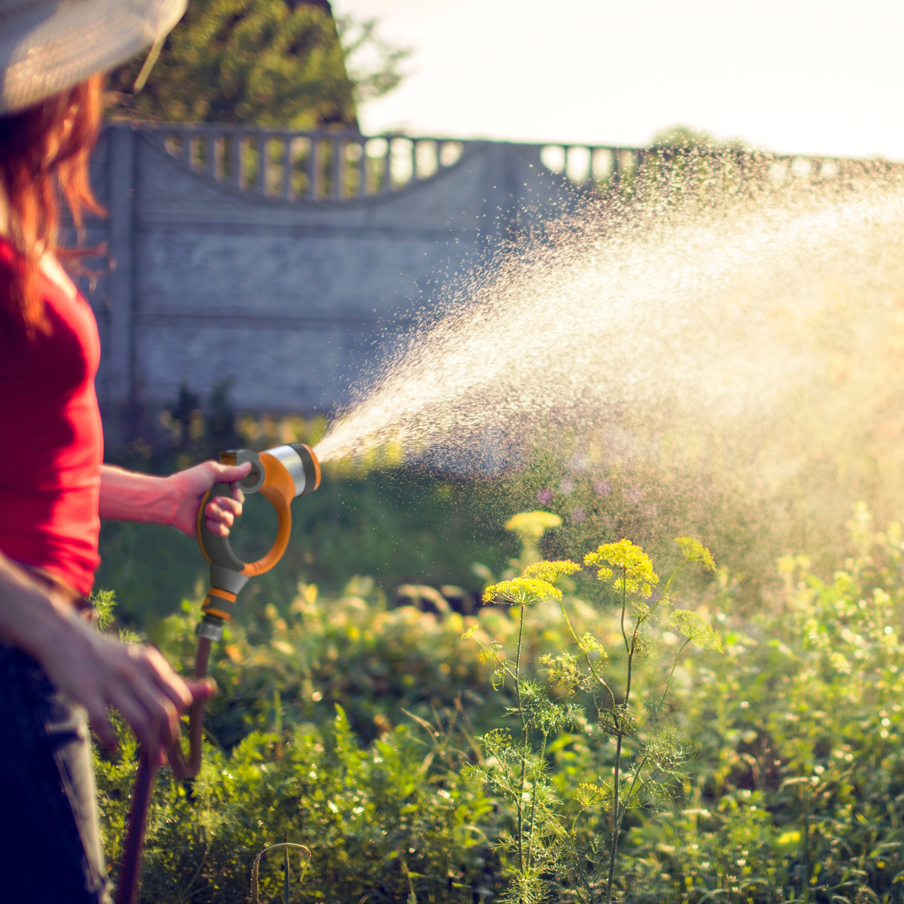 Brandson Garten-Handbrause | Gartenpistole Gartenbrause | 7 Sprühprofile | Schieberegler | Pistolengriff mit Halteclip | 1-8 bar Wasserdruck