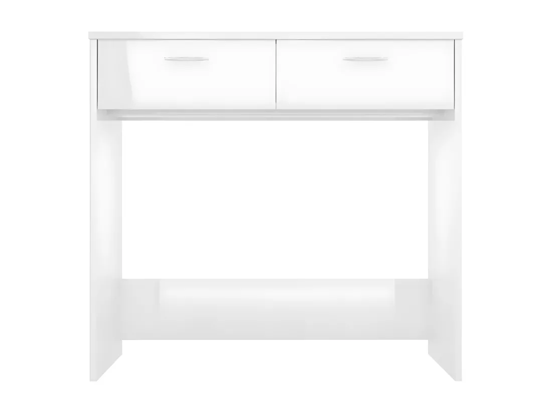 Bureau Blanc brillant 80x40x75 cm Aggloméré
