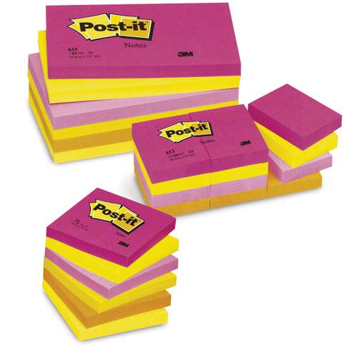 3M POST-IT® Notes Würfelblock in Regenbogenfarbe Klebezettel