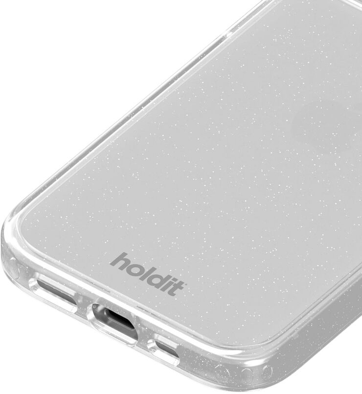 HoldIt Glitter Case iPhone 15/14/13 Hvid