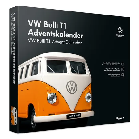 Franzis Verlag Adventskalender VW Bulli T1 orange/weiß