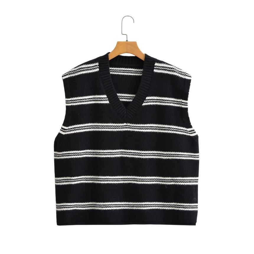 Susaine - V-hals gestreept vest