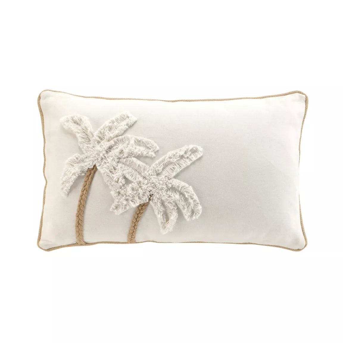 Coussin rectangulaire coton (30 x 50 cm) Sahara Ecru