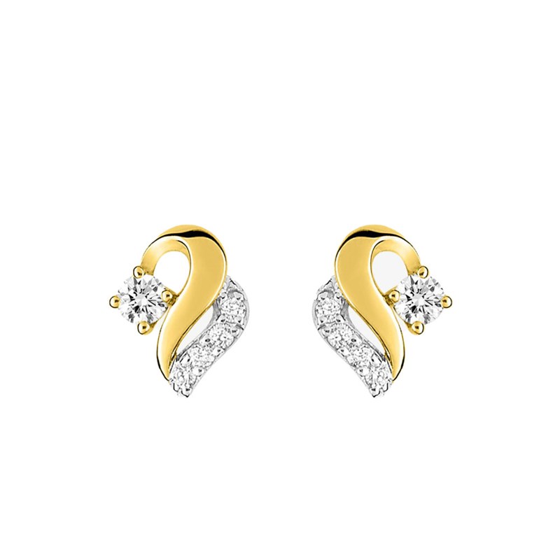 Boucles d'oreilles femme - Oxyde de zirconium - Or 18 Carats
