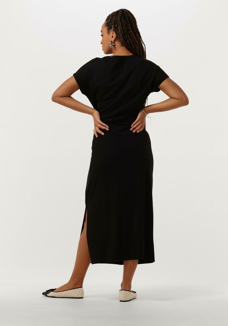 KNIT-TED zwarte knit-ted midi jurk sterre
