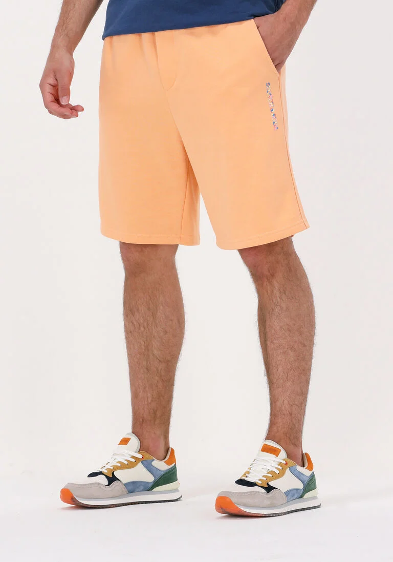 SCOTCH & SODA oranje scotch & soda korte broek sweat short in organic cotton