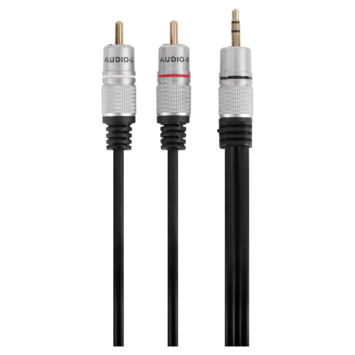Q-Link tulp/stereo kabel 2RCA/ST3.5mm 2 meter zwart