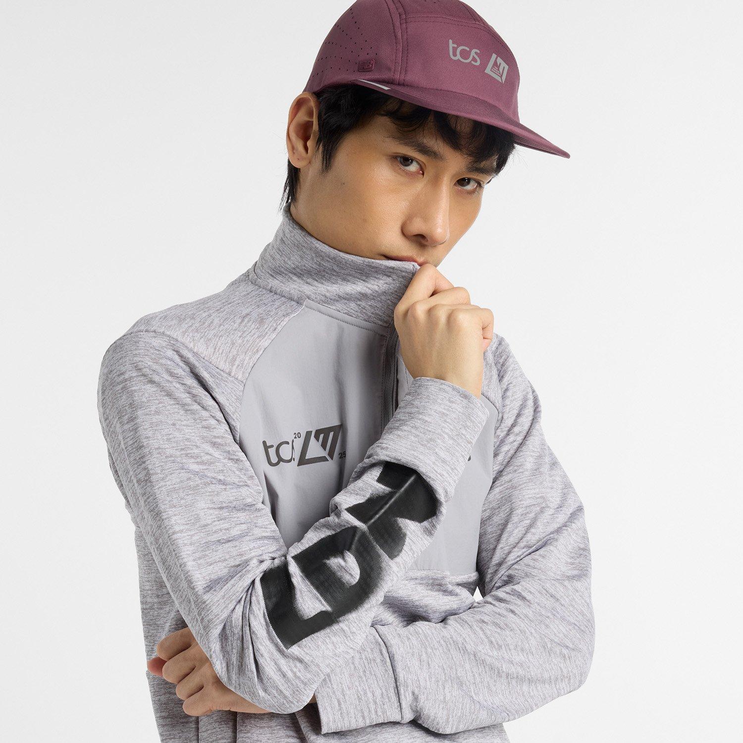 New Balance New Balance Ht Grd Q Zp Athlgrey Ag Smal Running Top Mens