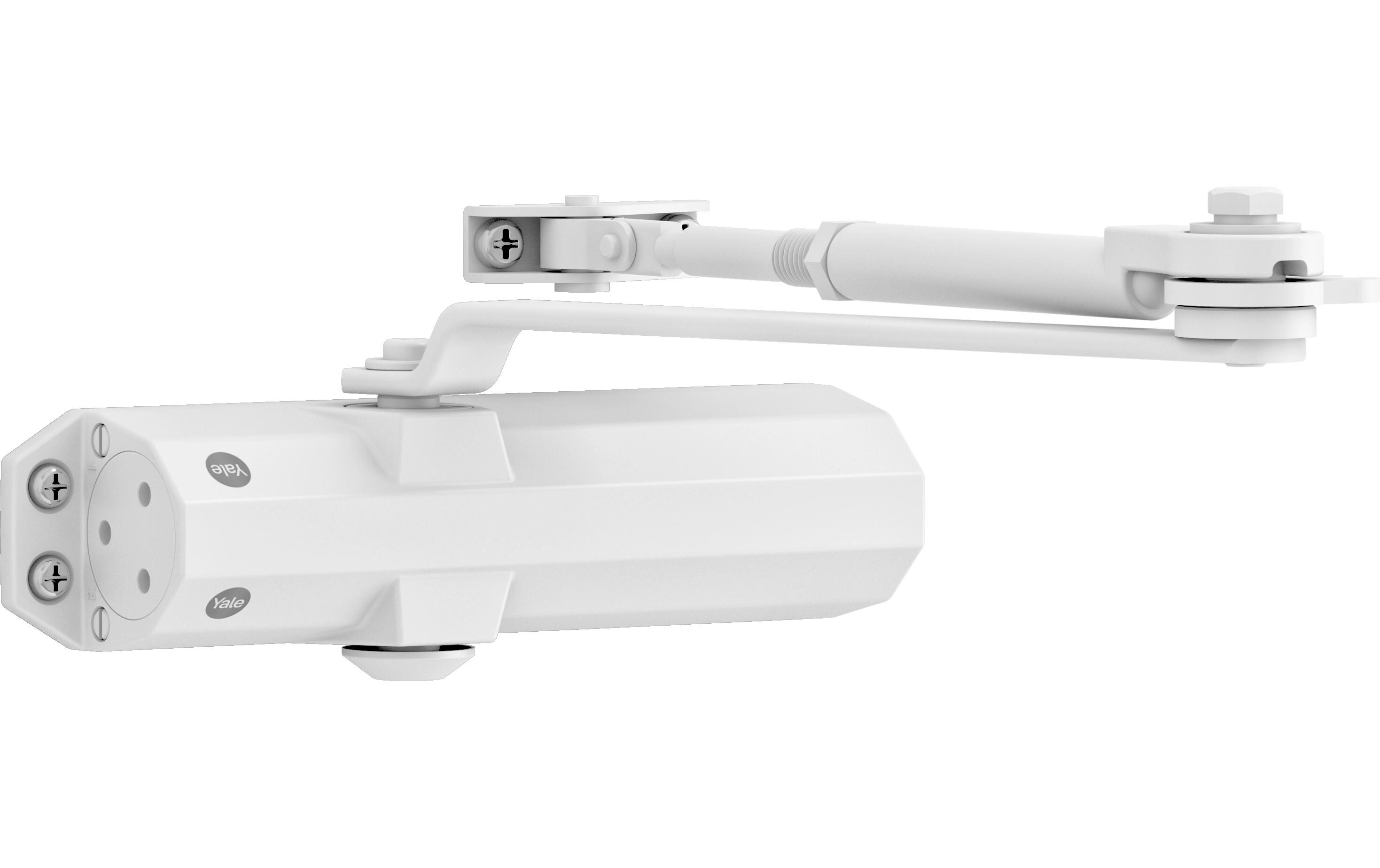 Türschliesser mit Feststellarm, Serie 4500 WeissFeststell-Türschliesser