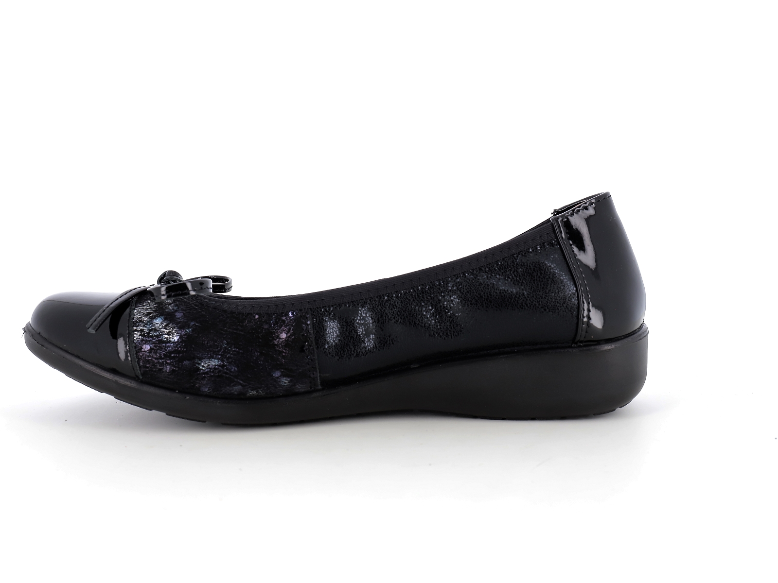 Inea-RANA Cuir Noir Argent