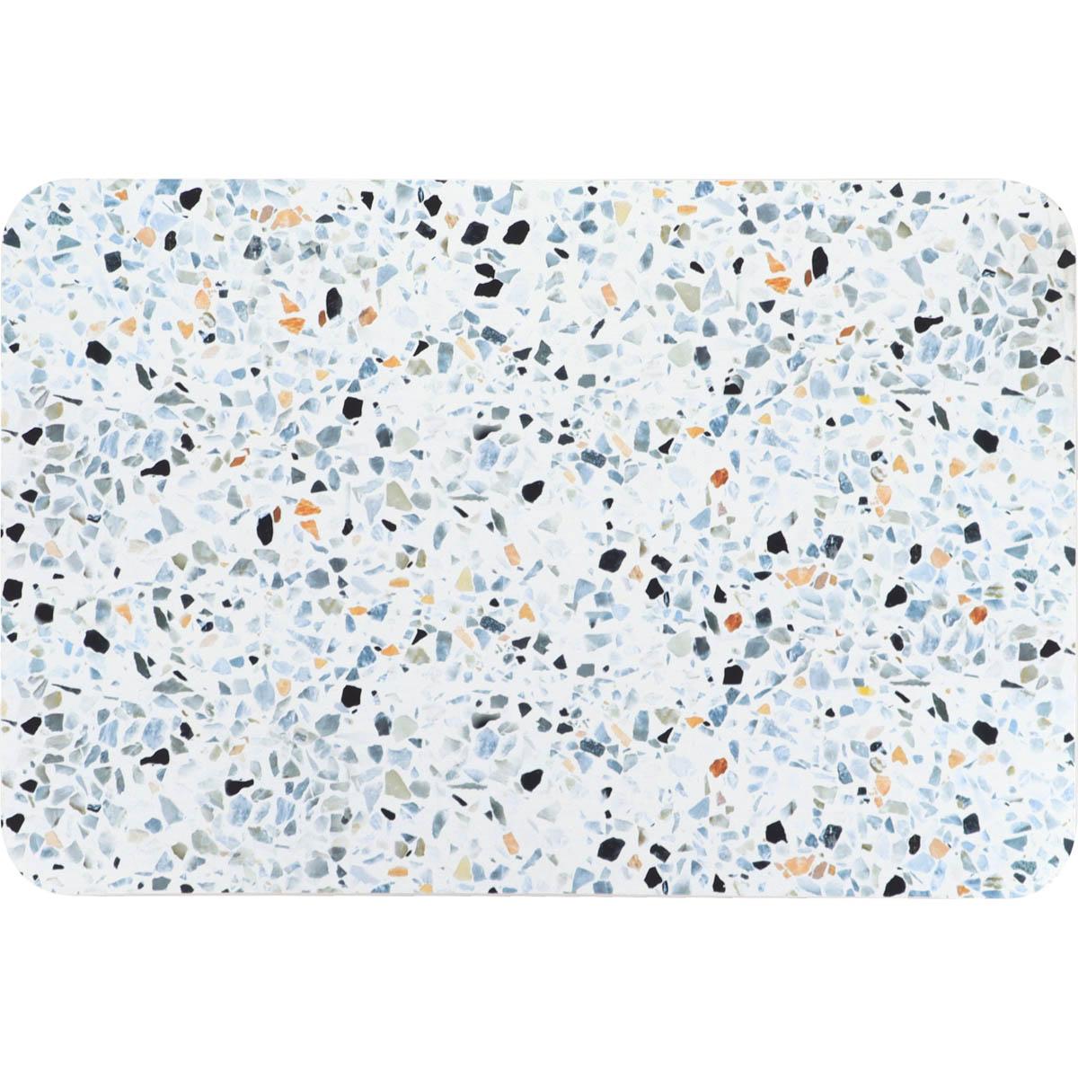 TAPIS RECTANGULAIRE DIATOMITE 40X60CM EFFET MARBRE TERRAZZO