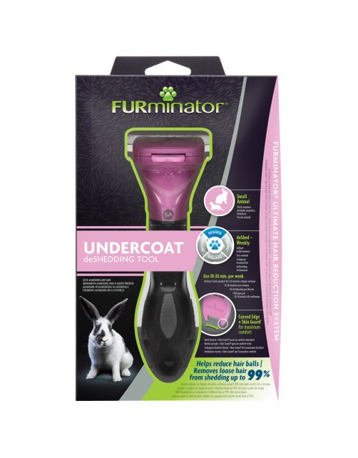 Furminator Kleine Dieren - Vachtkam - Roze Small