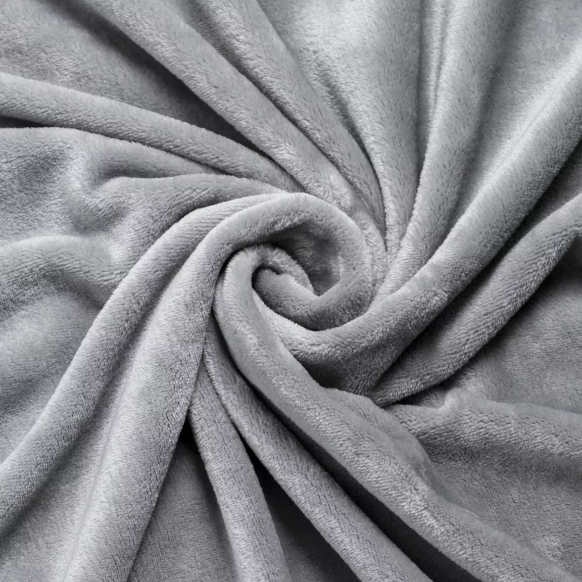 Plaid doux flanelle (220 x 240 cm) Didou Gris clair