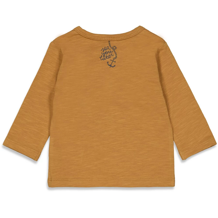 Feetje Langarmshirt No Waves No Fun Indigo