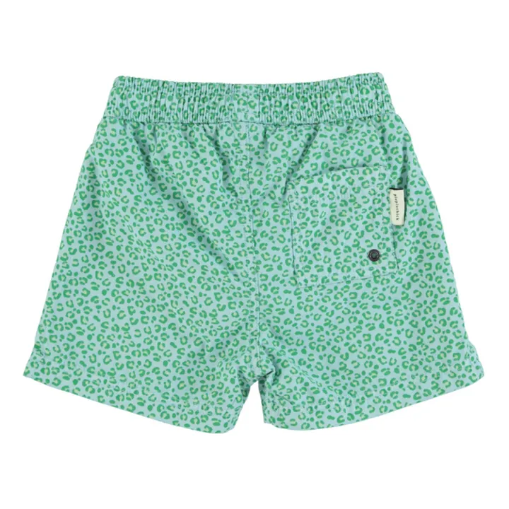 Piupiuchick Short de Bain Léopard Matière Recyclée | Bleu ciel