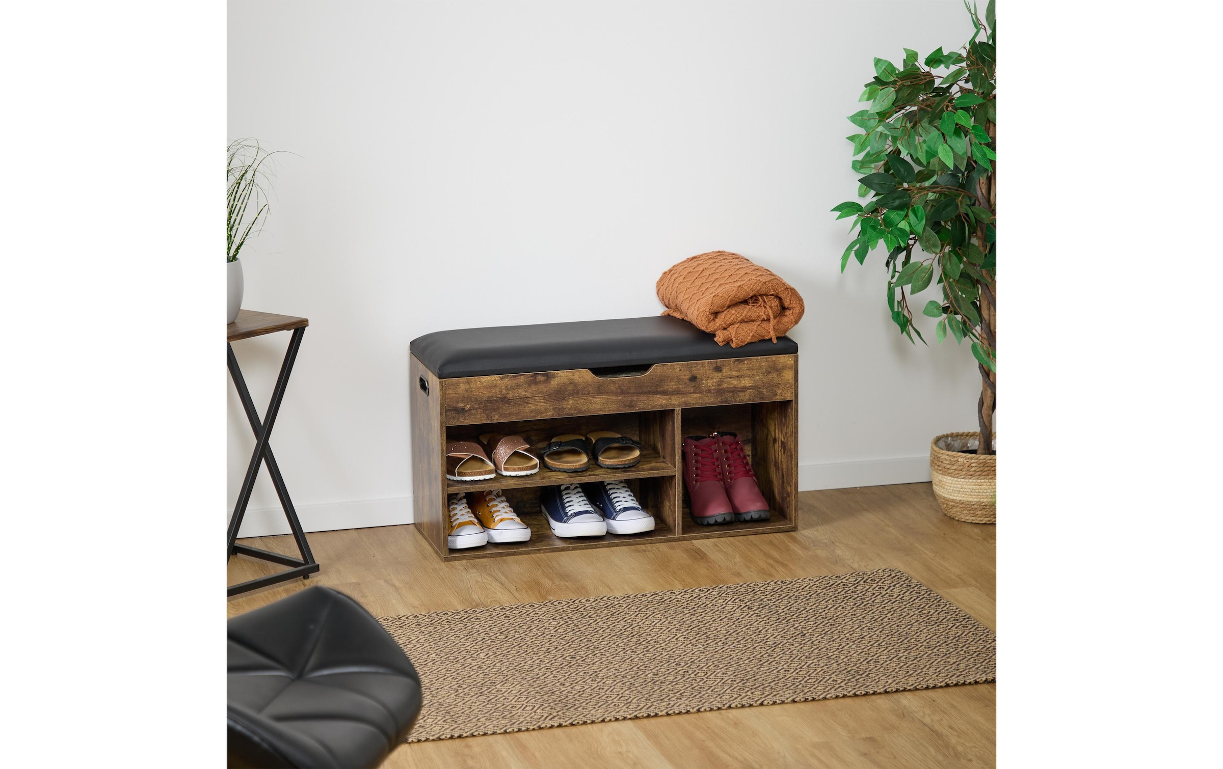 relaxdays Schuhregal »mit Sitzfläche 80 x 46 cm«