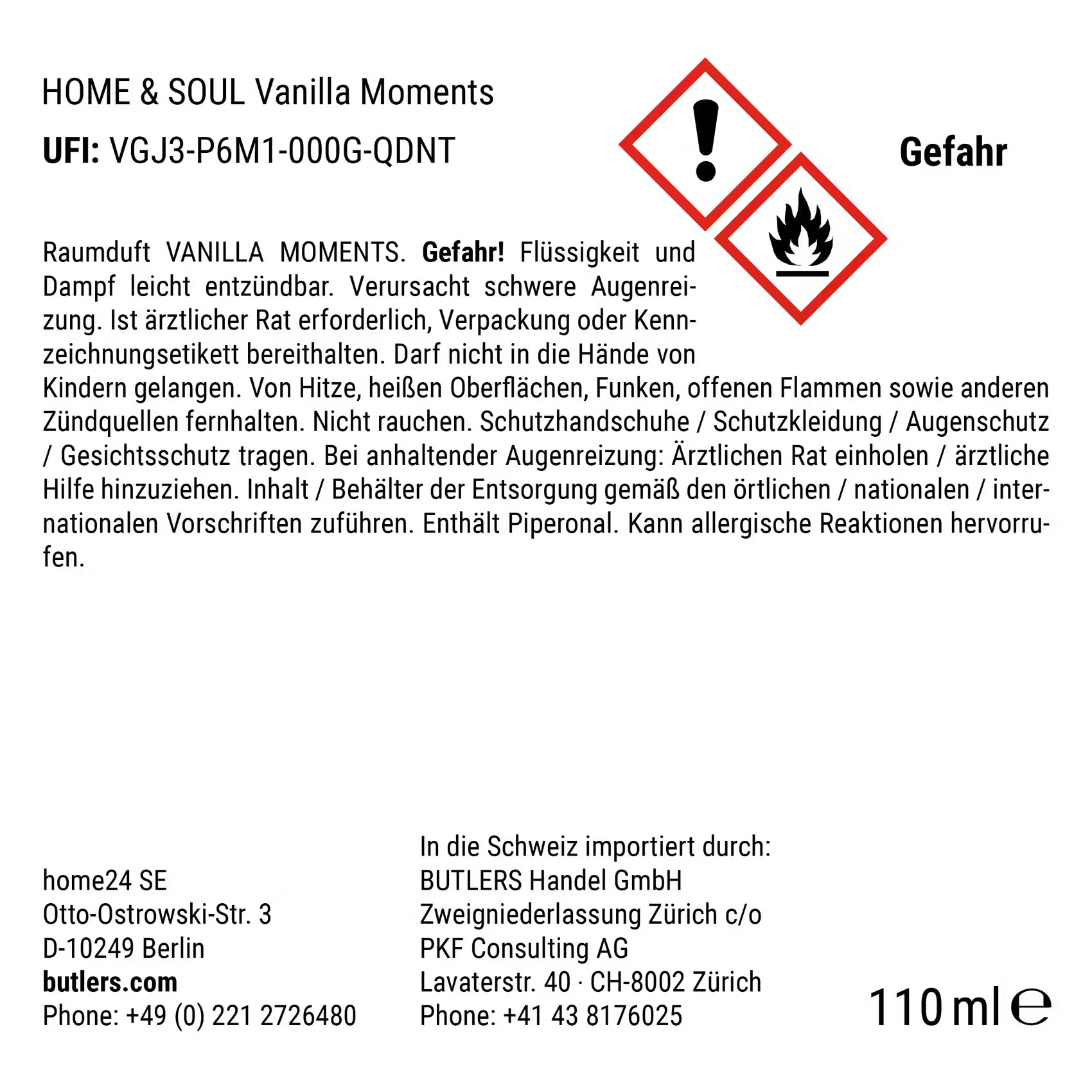 HOME & SOUL Raumduft Vanilla Moment