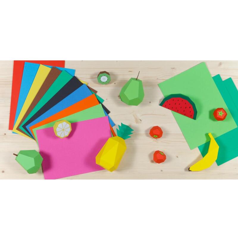PAPIER COULEUR RECYLÉ, paquet de 25 feuilles 270g/m2 au format 50x65cm