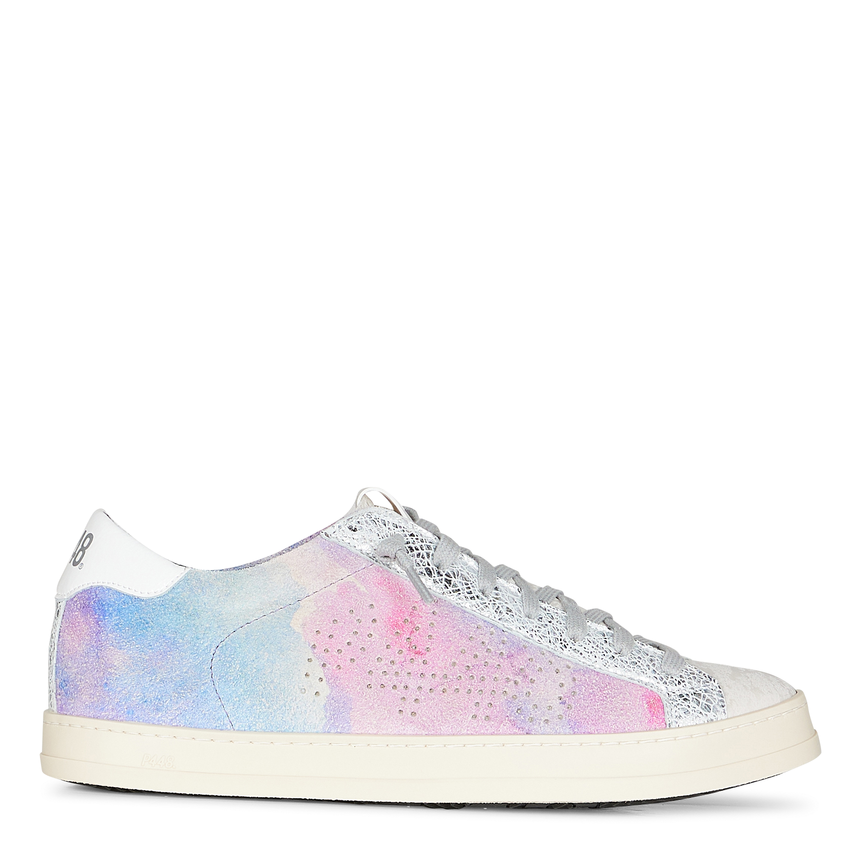 JOHN - Baskets basses en cuir velours | Multicolore