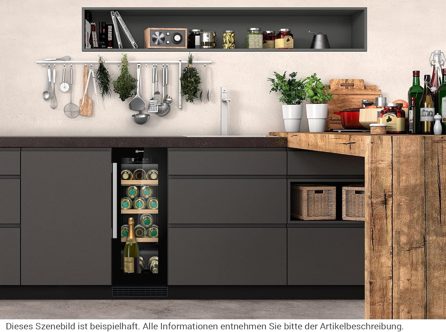 NEFF KU9202HF0, Unterbau-Weinlagerschrank, N70, EEK: F, 82.0 x 30.0 cm, Gesamt: 58l