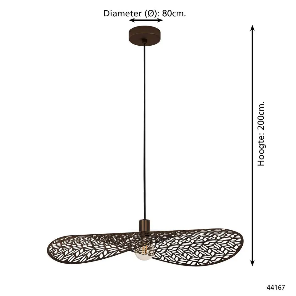 EGLO Swaby Hanglamp - E27 - Ø 80 cm - Brons