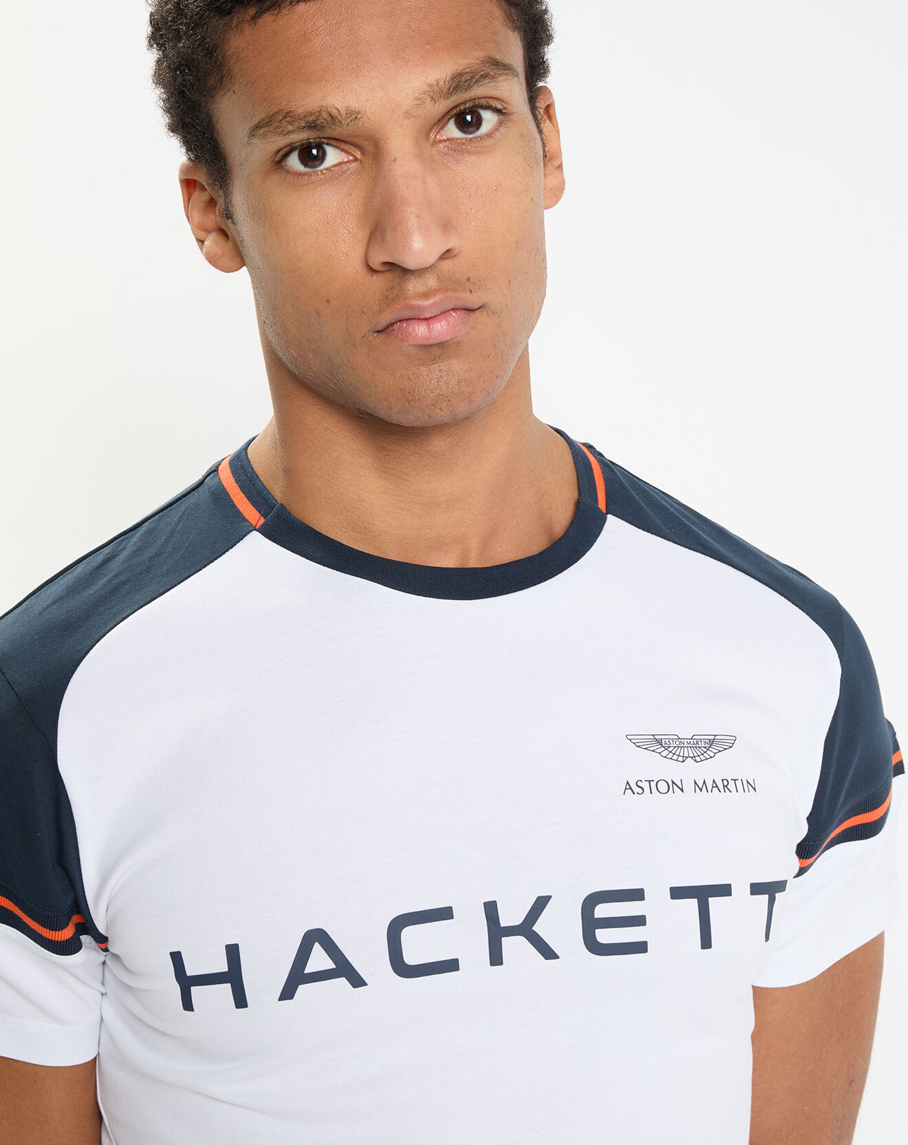Hackett London T-Shirt Regular Fit Aston Martin Racing blanc
