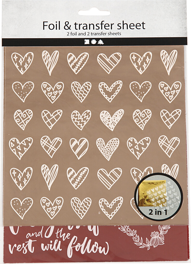 Dekorationsfolie Og Design Limark - Hjerter Og Kærlighed - 15X15 CM - 2X2 Ark