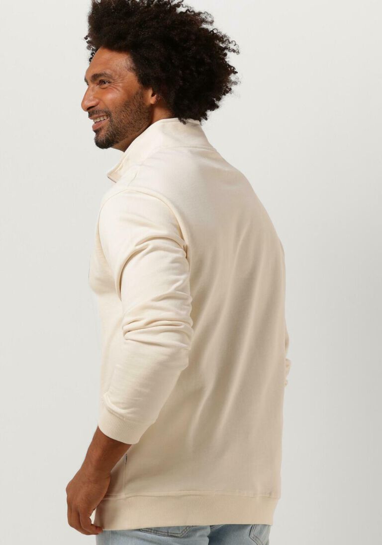 WOODBIRD gebroken wit woodbird sweater lass curl half-zip