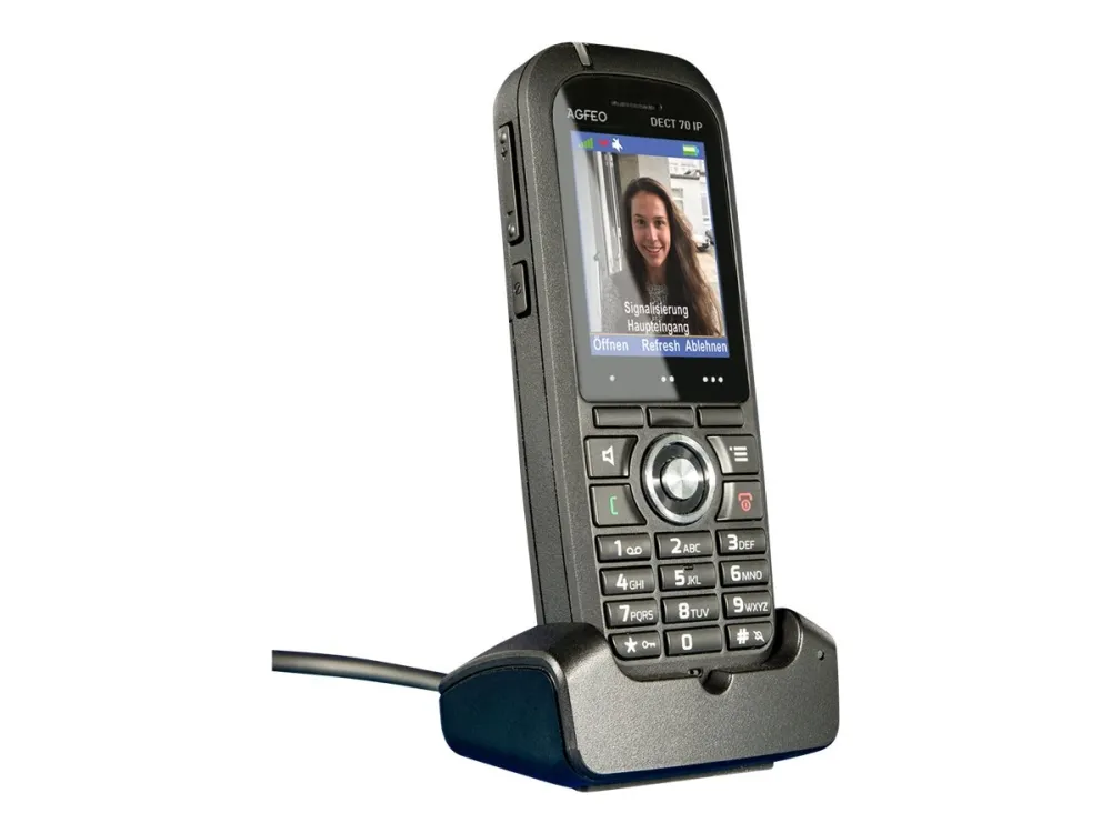 AGFEO DECT 70 IP - Ekstra trådløst håndsæt - med Bluetooth interface - IP-DECT - sort