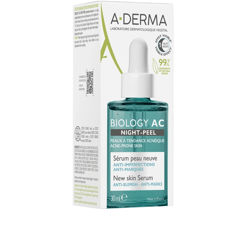A-DERMA Biology AC Night Peel New Skin Serum 30 ml