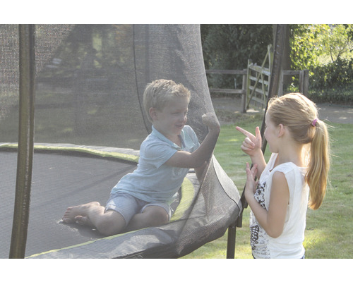 EXIT Silhouette trampoline met veiligheidsnet Ø 427 cm zwart