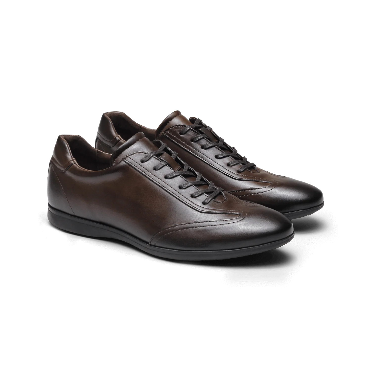 Kenny-Basket en cuir marron
