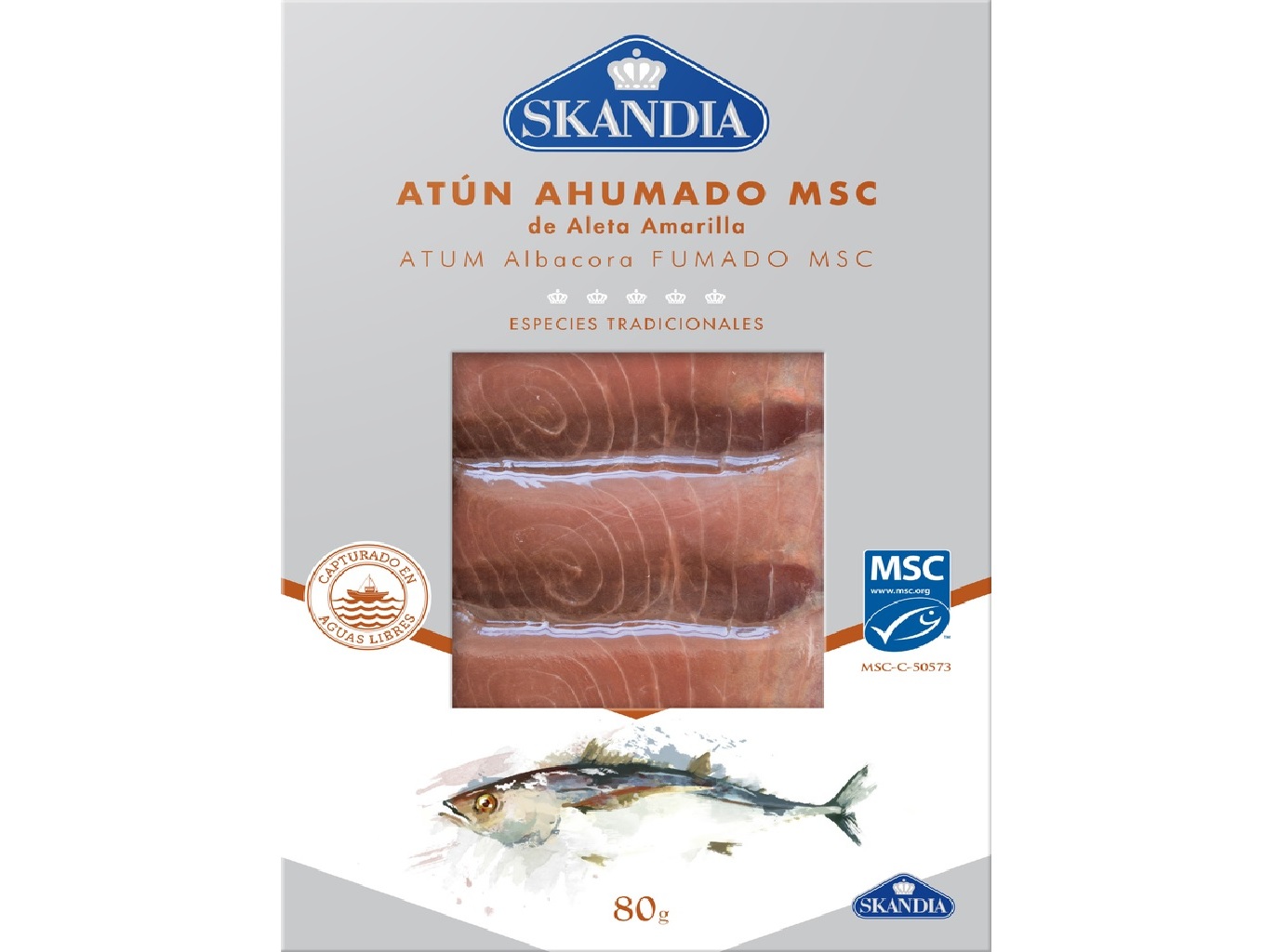 ATUM FUMADO MSC SKANDIA 80 GR