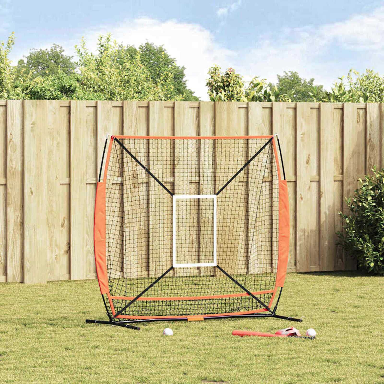 vidaXL Honkbal en Softbal Zwart 180 x 90 x 153 cm Polyester
