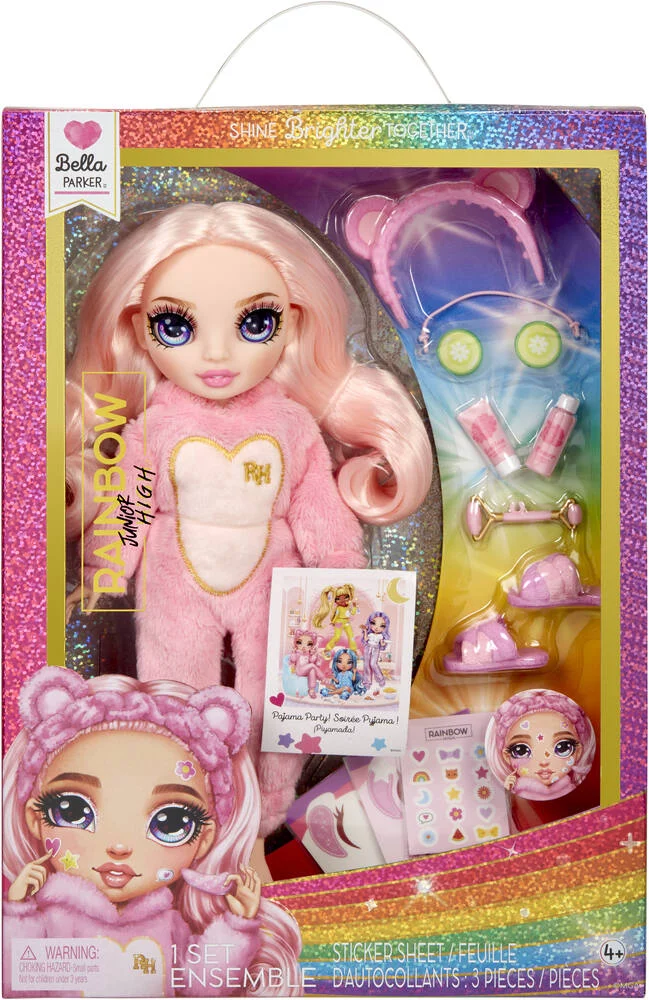 JUNIOR HIGH PYJAMA PARTY - POUPEE MANNEQUIN 22 CM - BELLA ROSE ET ACCESSOIRES