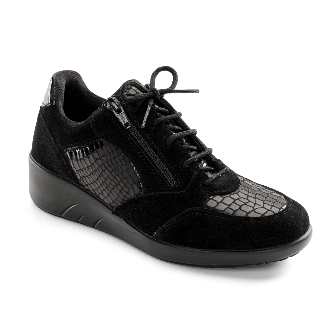 Baskets confort Pédilège Batilda noir ou taupe