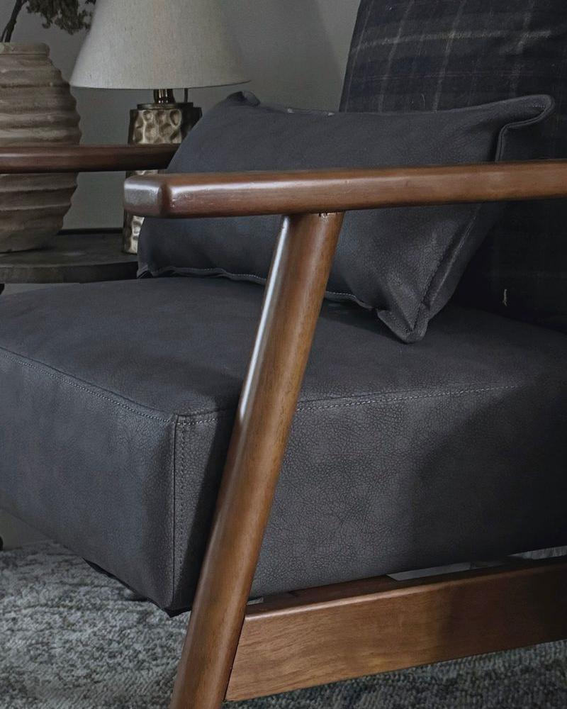 Fauteuil SKARA Kunstleer Donkerbruin
