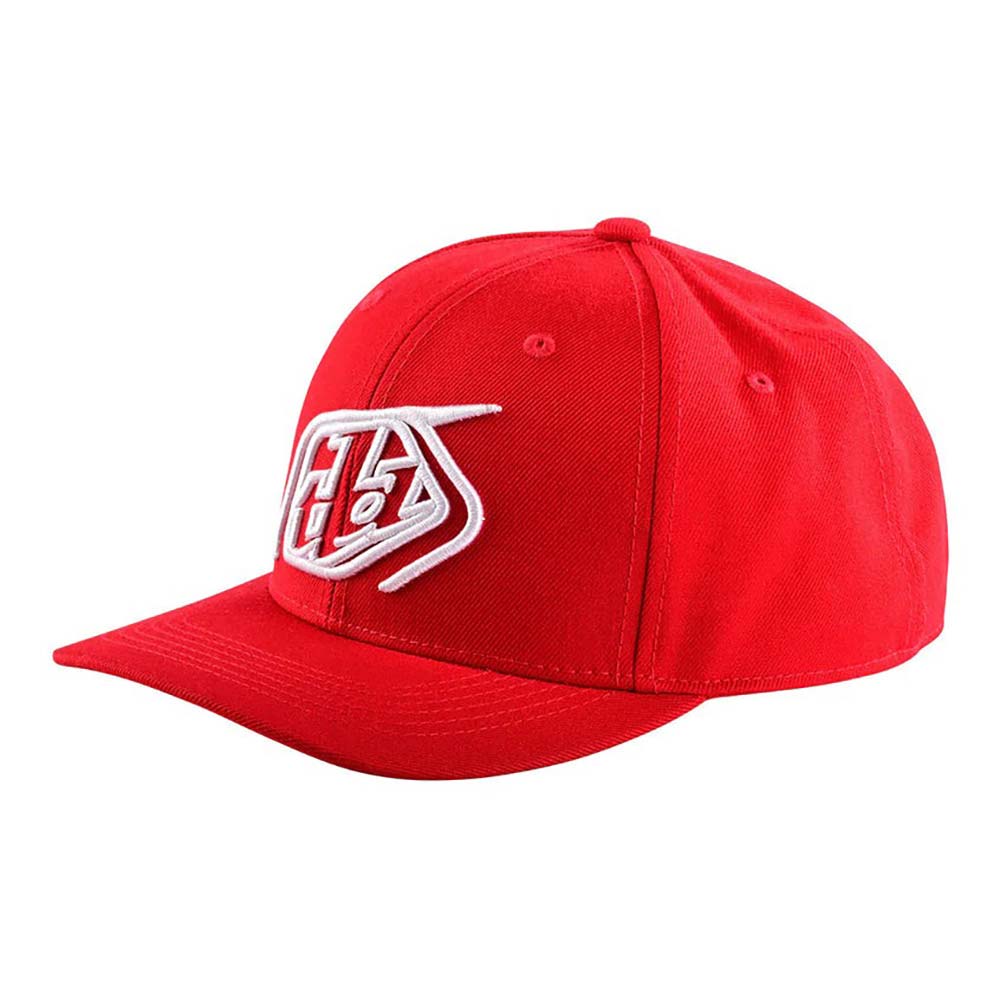 Troy Lee Designs - Casquette Crop Curved Rouge / Blanc