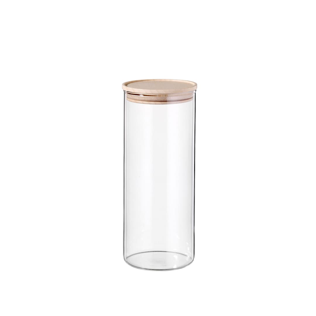 SIMAX Vorratsglas mit Holzdeckel 1500 ml Sicherheitsglas transparent