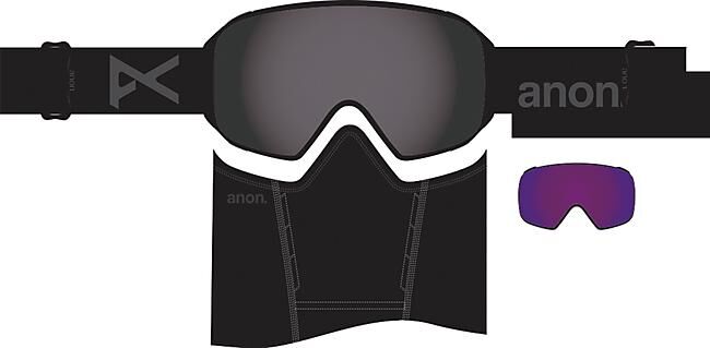 ANON - MASQUE DE SKI M4 CYLINDRIQUE SMOKE 4+2