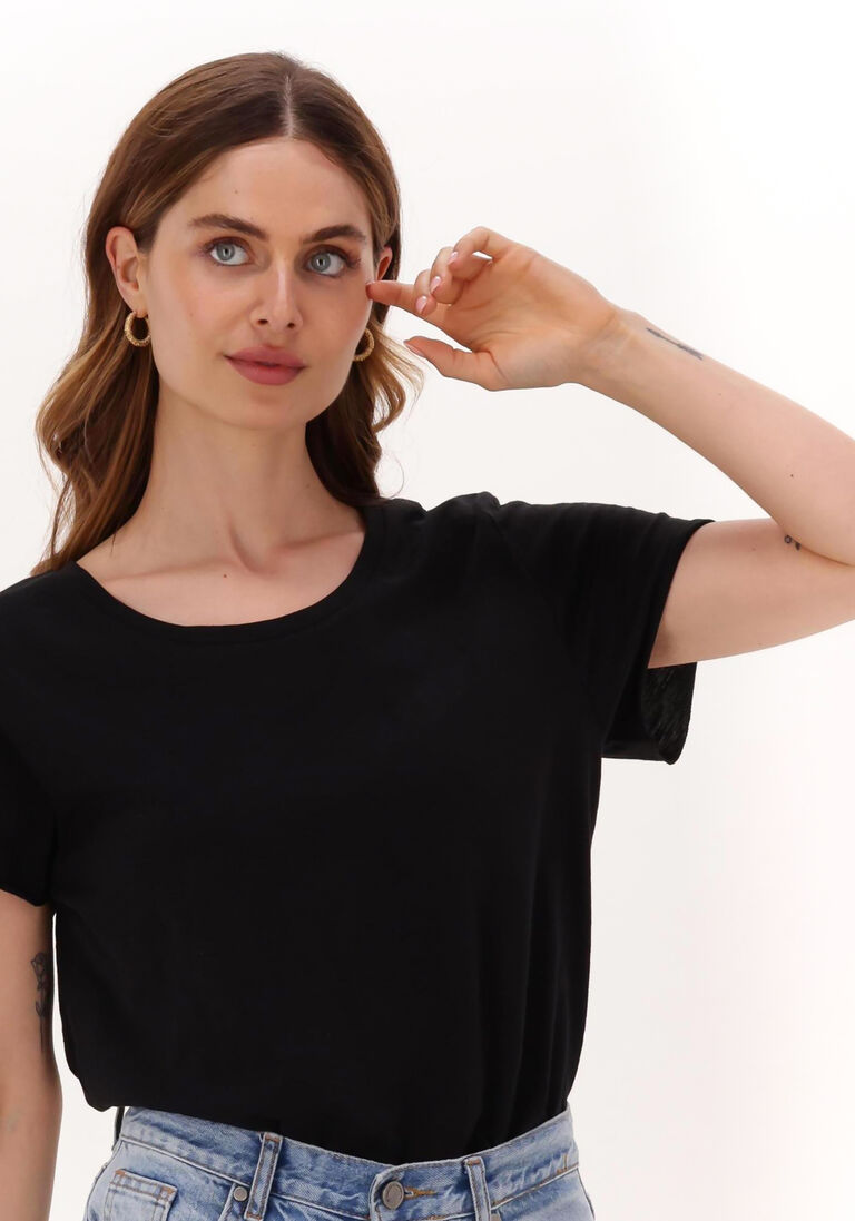 MY ESSENTIAL WARDROBE zwarte my essential wardrobe t-shirt 09 the otee slub yarn jersey