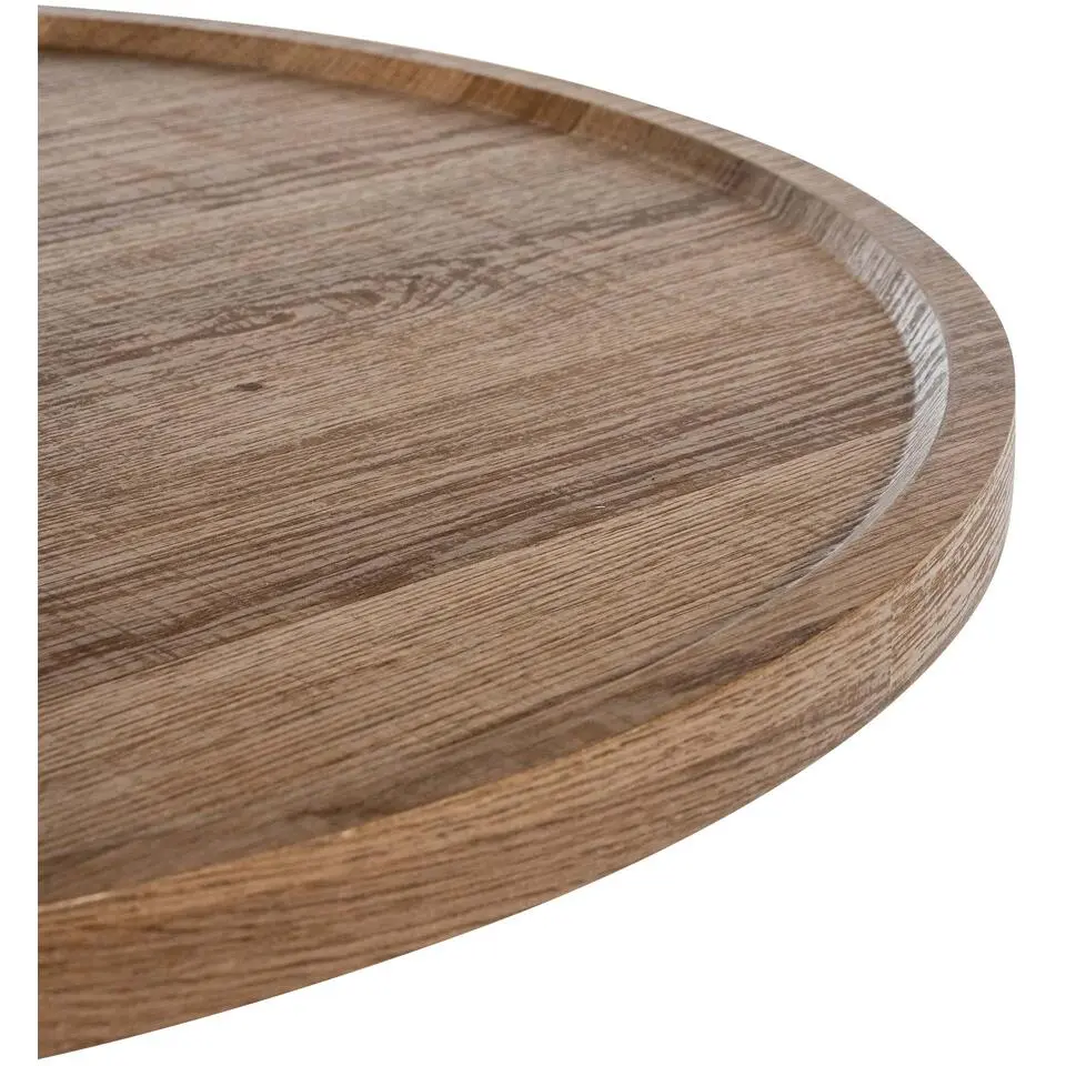 CLP Bijzettafel Aspen mat zwart Frame - Hout - bruin