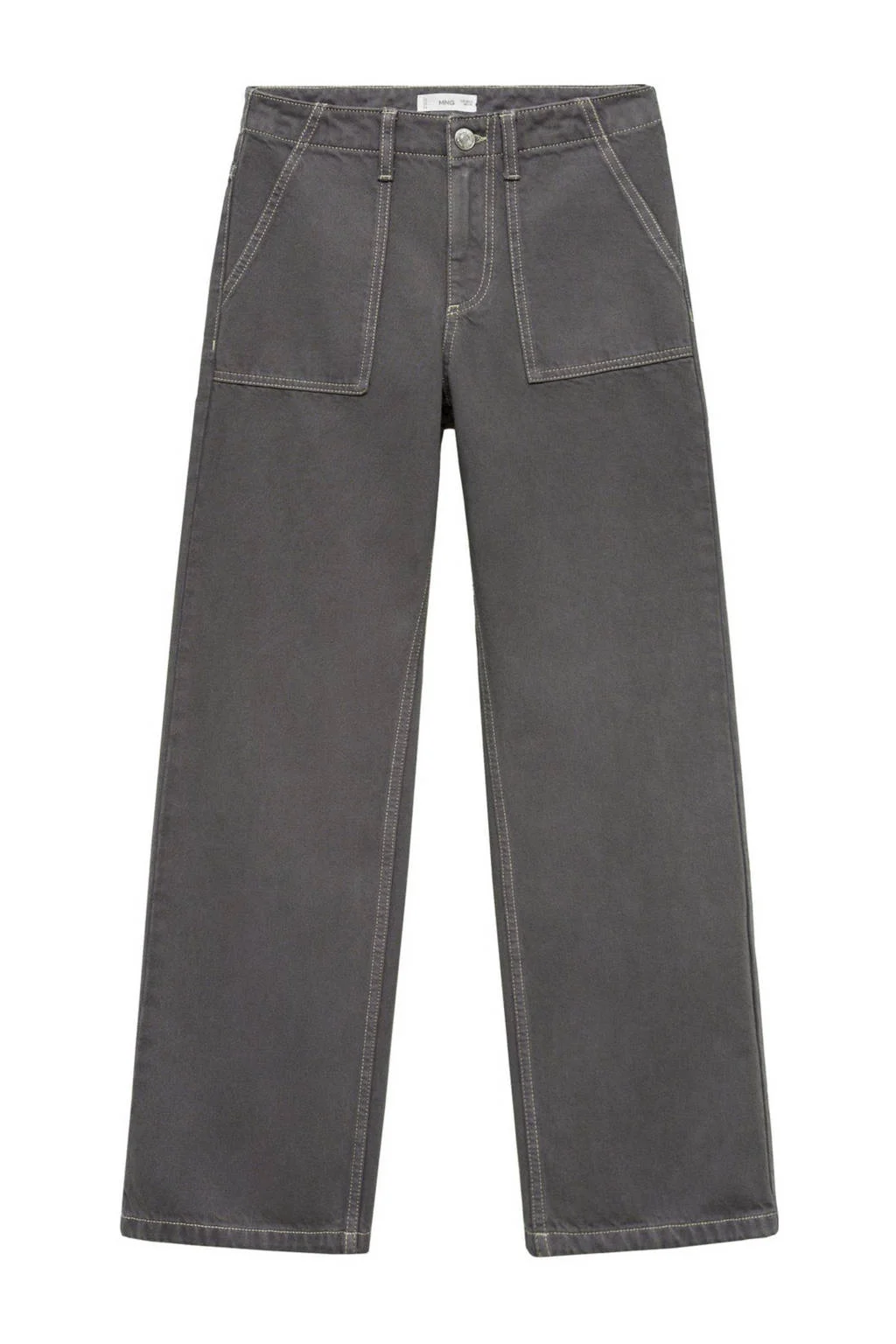 MANGO TEEN straight leg jeans grijs