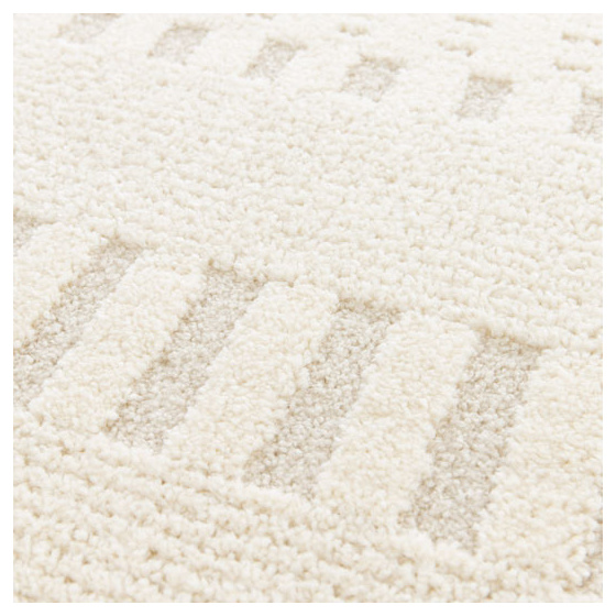 Tapis de salon graphique en relief - tempo - crème - 120 x 170 cm