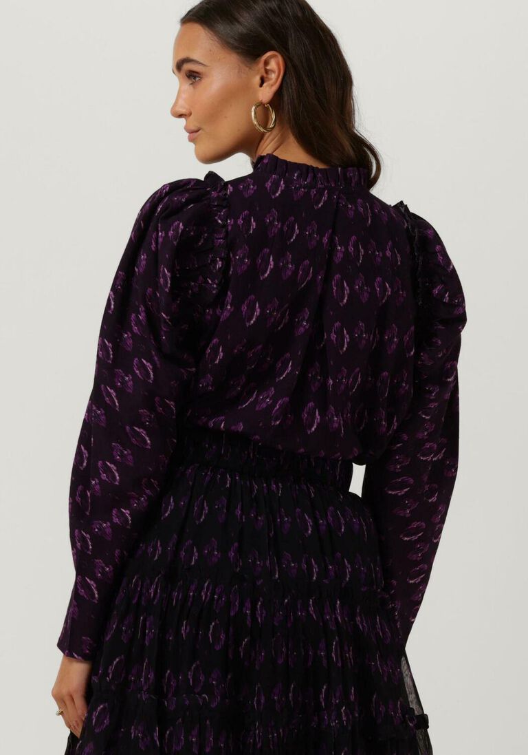 NOTRE-V paarse notre-v blouse blouse print nv-arah