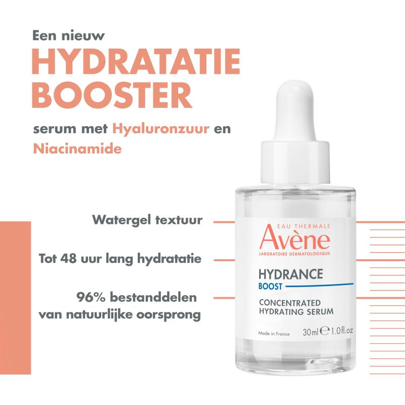 Sérum concentré hydratant Hydrance Boost Avène - Flacon de 30 ml