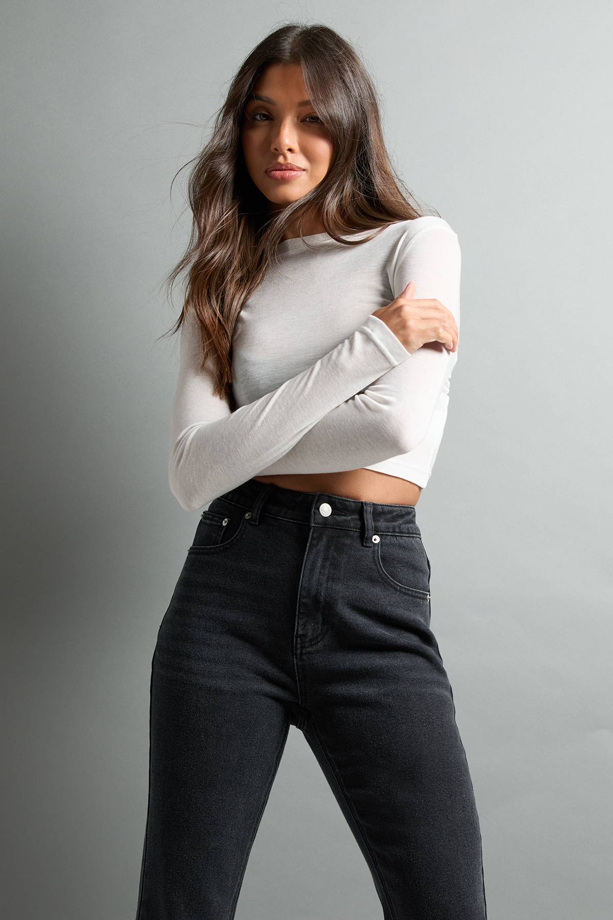 boohoo Le jean flare taille haute
