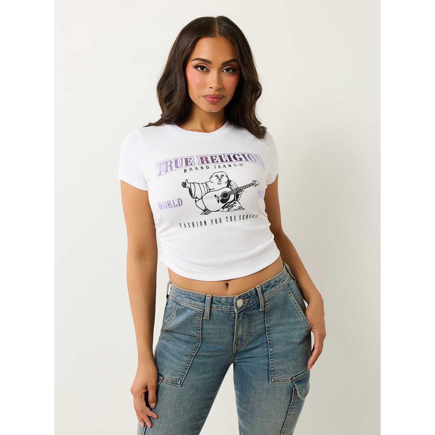 True Religion TR Gathered Baby T Shirt Womens